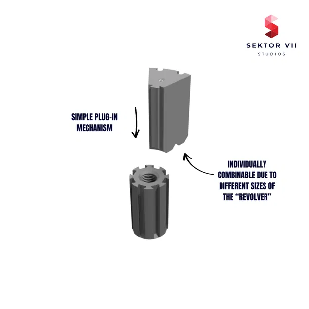 Bộ tổ chức nam châm / Hộp đựng nam châm / Súng lục nam châm (mô-đun) - Image 5