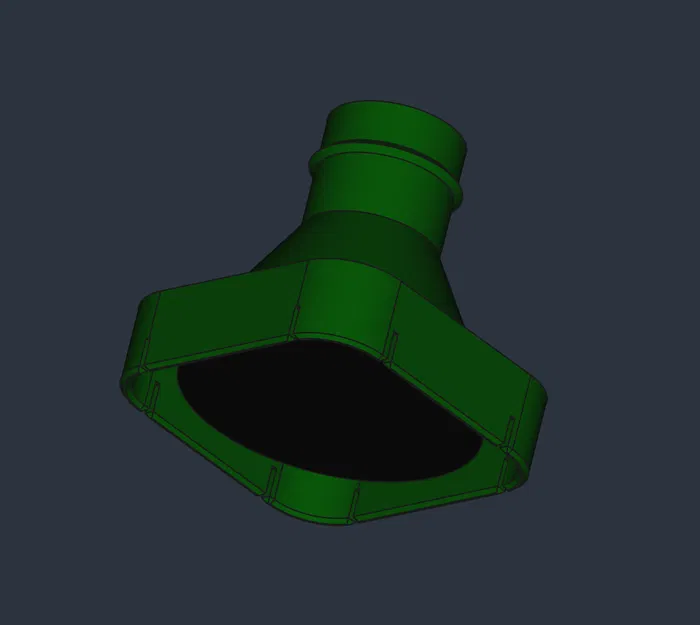 Đầu nối ống Creality K1/ K1C 32mm (FreeCAD) - Image 3