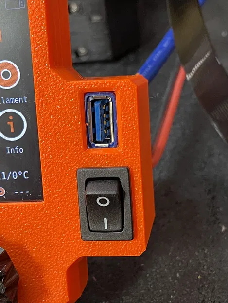 Vỏ LCD Mini+ có công tắc nguồn và cổng USB cùng nắp che lỗ - Image 2