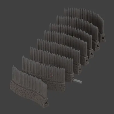 Fantasy viking palisade