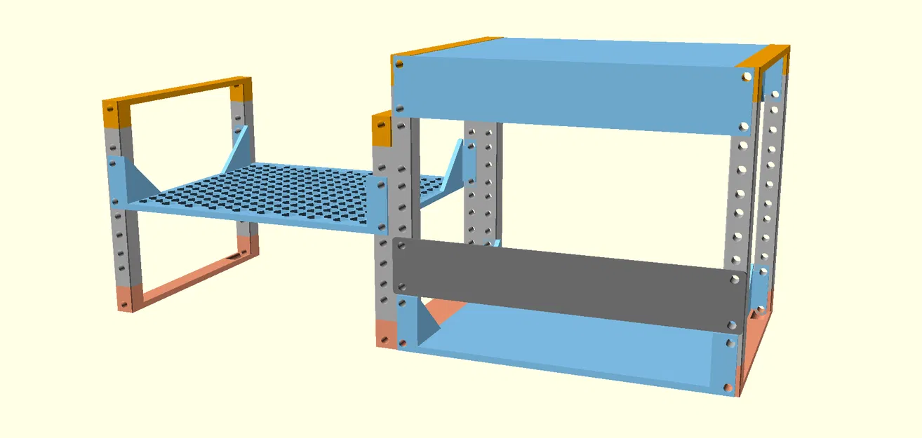 Tủ rack server 10 inch in 3D - Image 2