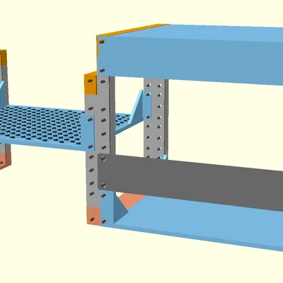 Tủ rack server 10 inch in 3D