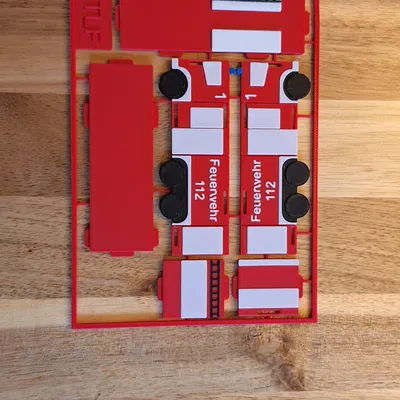 Mô hình Xe Cứu Hỏa Phong Cách Đức Kit Card GTLF