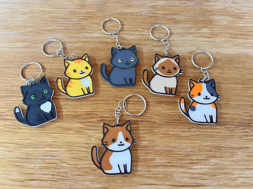 Móc Khóa Mèo Nâu Dễ Thương - Image 1