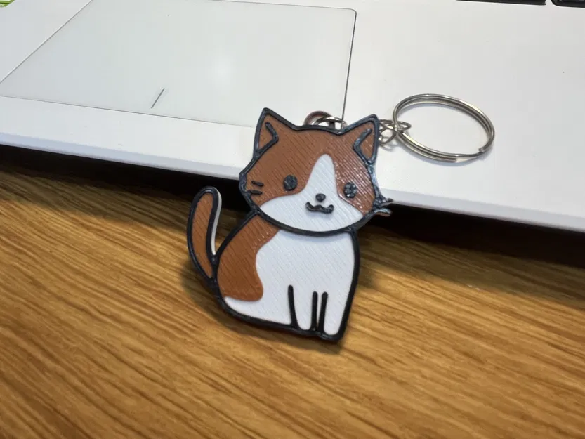 Móc Khóa Mèo Nâu Dễ Thương - Image 2