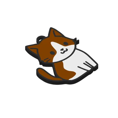 Móc Khóa Mèo Nâu Dễ Thương