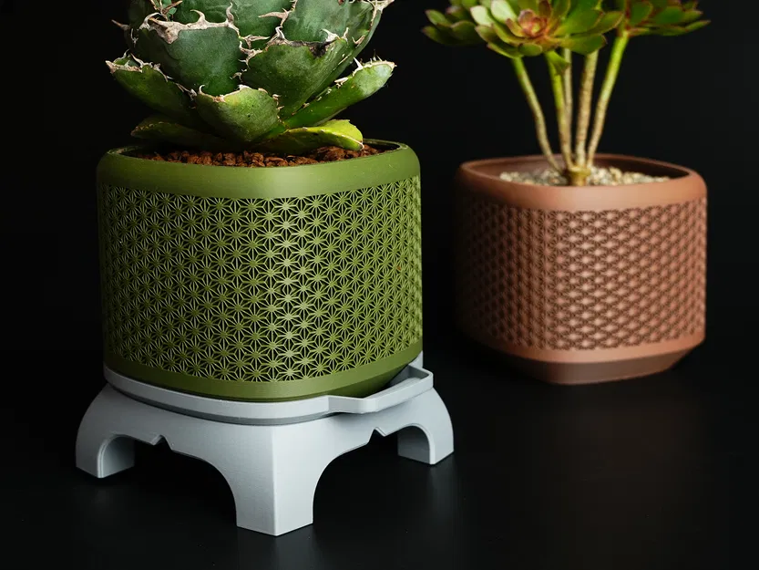 Chậu Bonsai Kumiko Superellipse có Chân đế - Image 4