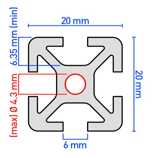 The HomeCube - Tùy chọn thanh nhôm rãnh 6mm - Image 2