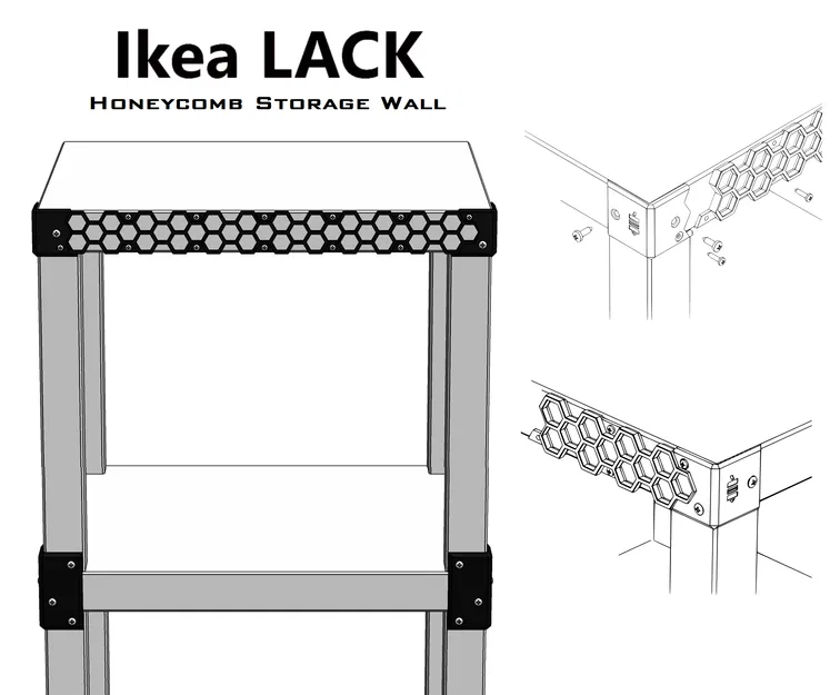 Ikea LACK HSW (Tổ ong Lưu trữ Tường) - Image 1