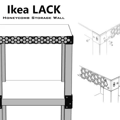 Ikea LACK HSW (Tổ ong Lưu trữ Tường)