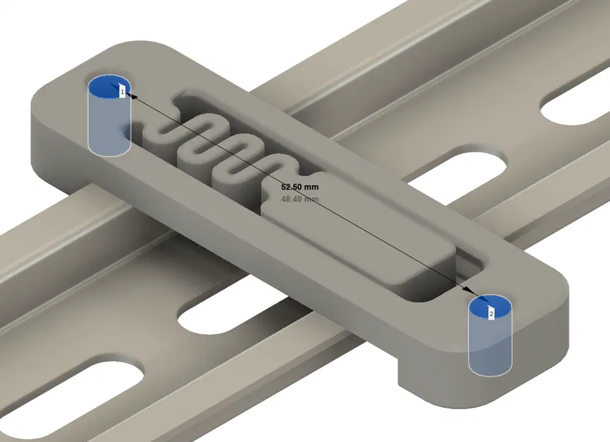 Giá đỡ Ray DIN - Phiên bản Heat Insert - 52.5mm & 62.5mm - Image 3