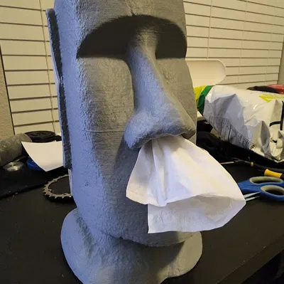 Hộp Đựng Khăn Giấy Moai Đứng (Phù Hợp X1/P1) Cao 247mm