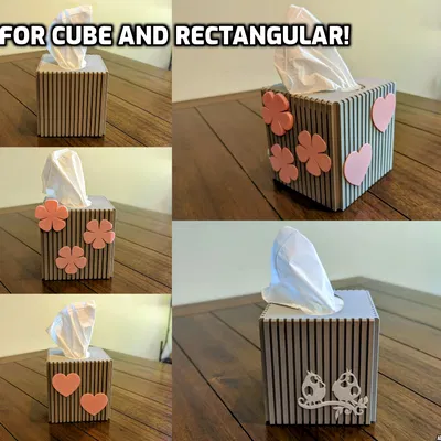 Hộp khăn giấy chế độ "Vase Mode" kèm phụ kiện tùy chỉnh