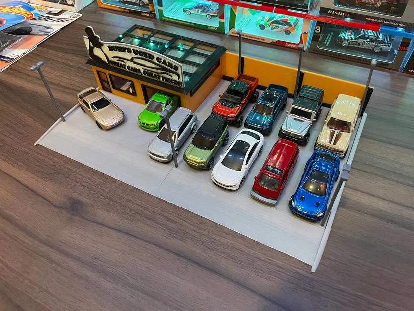 Mô hình trưng bày cửa hàng xe cũ tỉ lệ 1/64 - Image 4