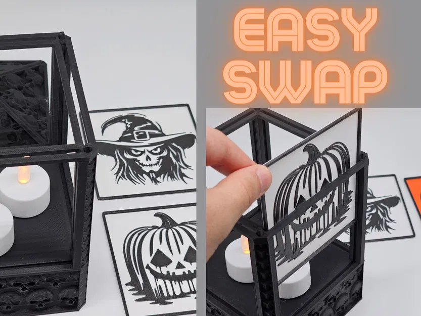 Đèn Lồng Tealight Biến Hình (Mặt bảng có thể thay đổi) - Image 3