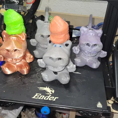 Hà mã tạo bong bóng (bật lửa nước)