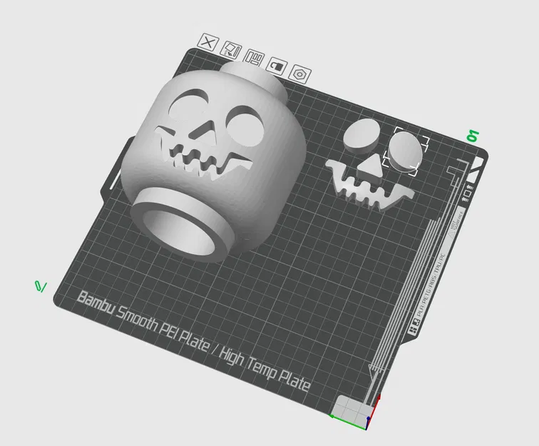 Đầu Lâu Lego Khủng Dễ In - Image 1