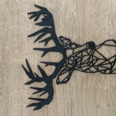 Đầu Tuần Lộc Phong Cách Low Poly