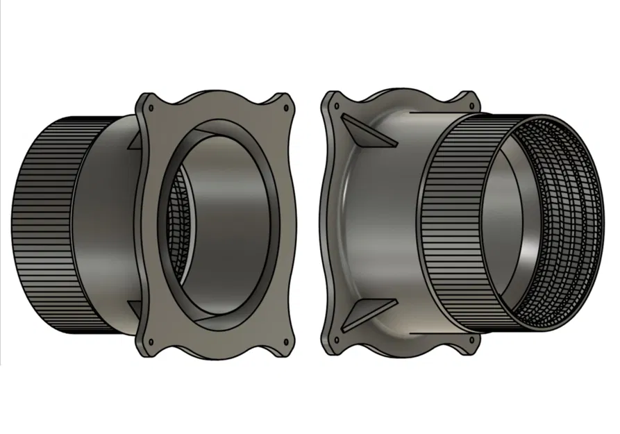 Cổ áo gắn tường cho ống thoát khí máy lạnh 5.9 inch - Image 1