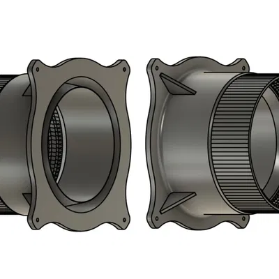 Cổ áo gắn tường cho ống thoát khí máy lạnh 5.9 inch