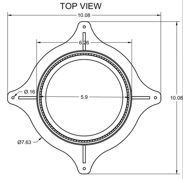 Cổ áo gắn tường cho ống thoát khí máy lạnh 5.9 inch - Image 4