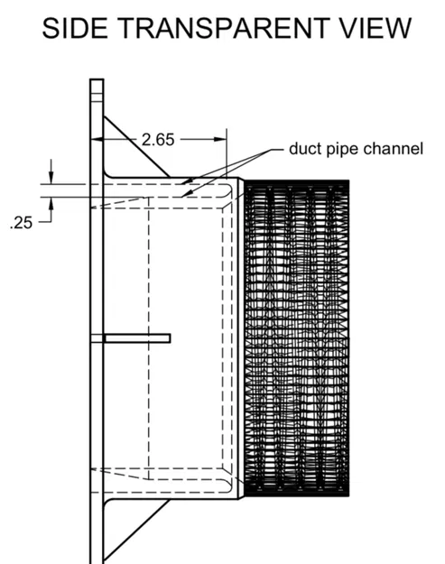 Cổ áo gắn tường cho ống thoát khí máy lạnh 5.9 inch - Image 5