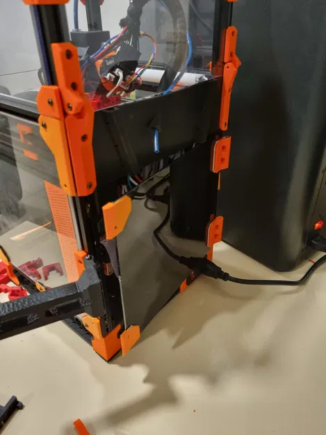 Voron 0: Tấm ốp lưng bản lề kèm giá đỡ cuộn dây filament - Image 2