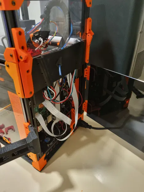 Voron 0: Tấm ốp lưng bản lề kèm giá đỡ cuộn dây filament - Image 3