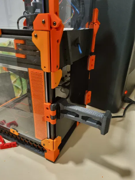 Voron 0: Tấm ốp lưng bản lề kèm giá đỡ cuộn dây filament - Image 4