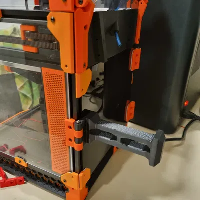 Voron 0: Tấm ốp lưng bản lề kèm giá đỡ cuộn dây filament