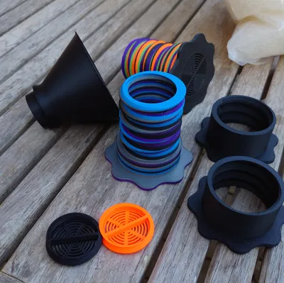 Phễu cho Giá đỡ cuộn có thể điều chỉnh cho Silica Gel / Trọng lượng cuộn