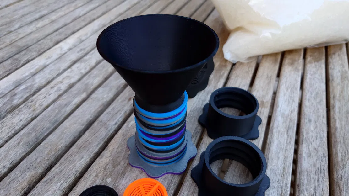 Phễu cho Giá đỡ cuộn có thể điều chỉnh cho Silica Gel / Trọng lượng cuộn - Image 3