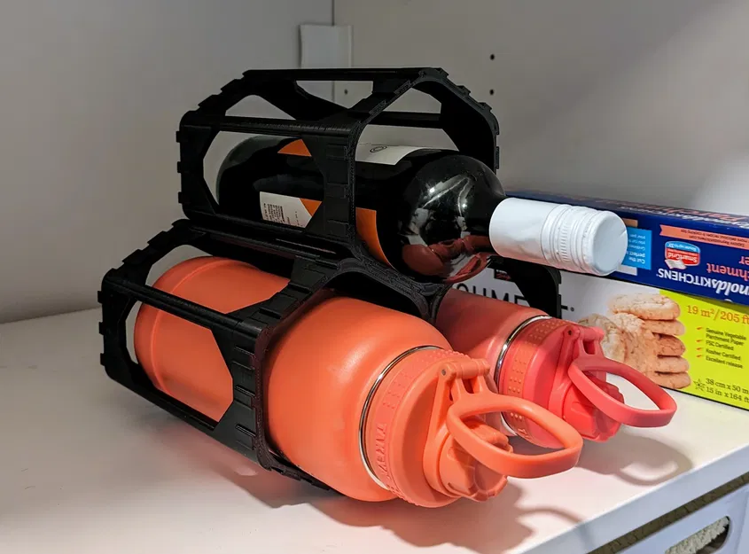 Giá đỡ chai nước lồng vào nhau hình tổ ong không cần hỗ trợ - Image 1