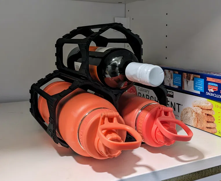 Giá đỡ chai nước lồng vào nhau hình tổ ong không cần hỗ trợ - Image 4