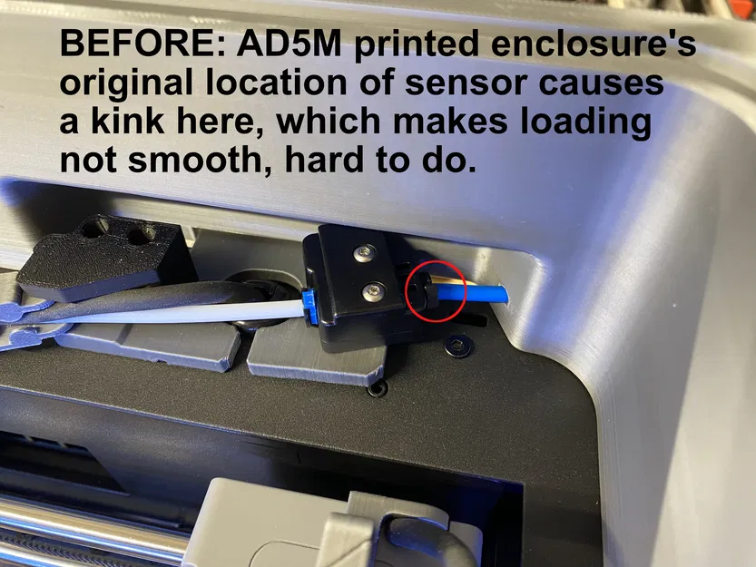 Giá đỡ cuộn dây Flashforge Adventurer 5M (AD5M) Cải tiến, Ống dẫn, Giá đỡ cảm biến đứt sợi + Giá đỡ cuộn dây gắn bên! v1.1 - Image 3