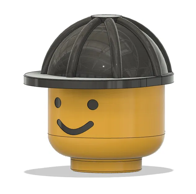 Đầu Lego đội mũ bảo hiểm công trường - Image 6
