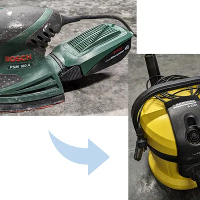 Bộ chuyển đổi máy hút bụi: Bosh PSM 160 A sang Kärcher A2204