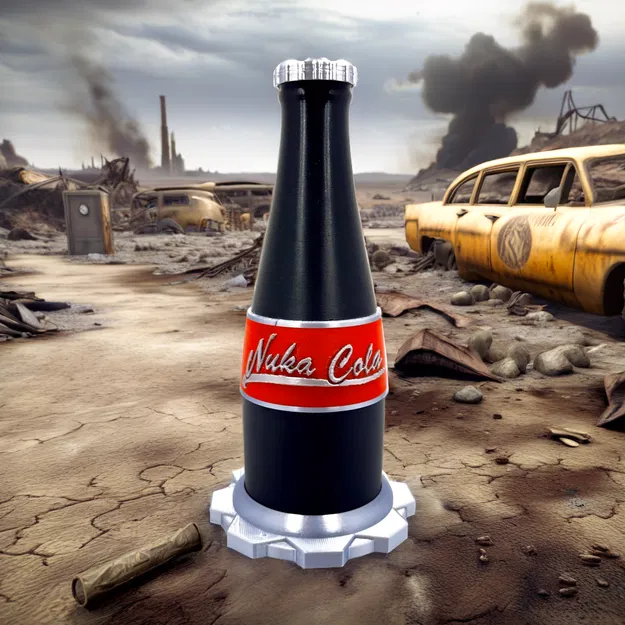 Chai Nuka Cola Fallout Bản Gốc Có Đế Trưng Bày - Image 1