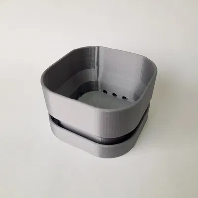 Chậu Hoa Vuông Có Lỗ Thoát Nước - Square Flower Pot With Water Drainage