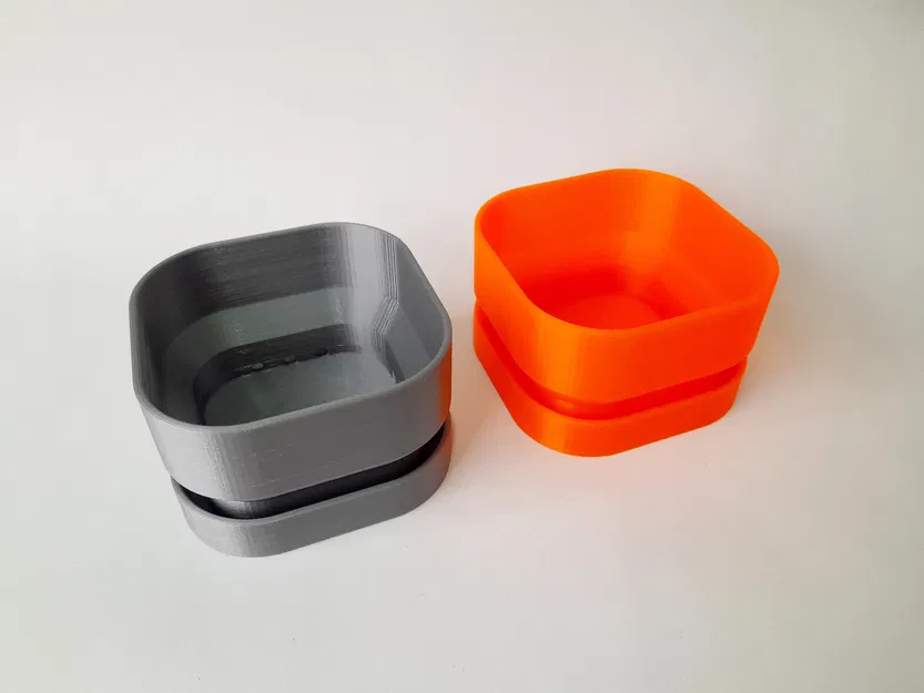 Chậu Hoa Vuông Có Lỗ Thoát Nước - Square Flower Pot With Water Drainage - Image 5