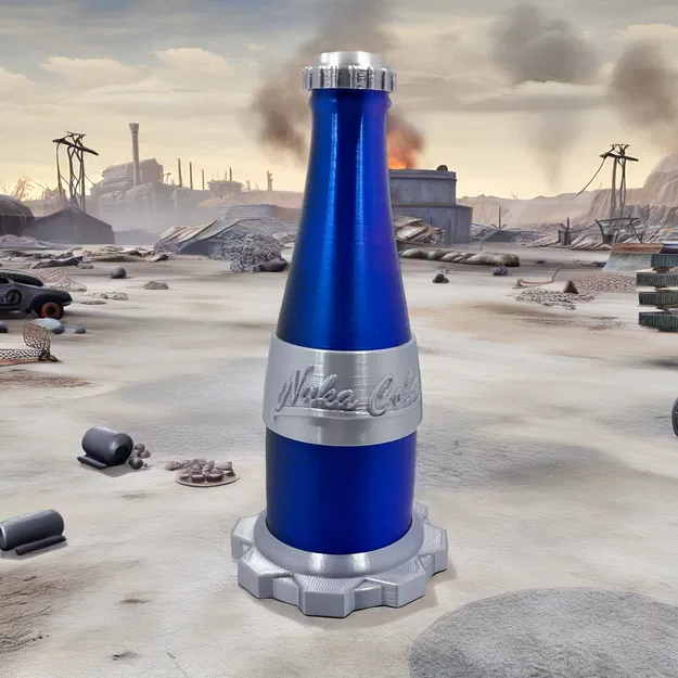 Chai Nuka Cola Fallout Bản Gốc Có Đế Trưng Bày - Image 2