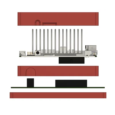 Nắp trên cho Vỏ Atomic Pi với Baby Breakout