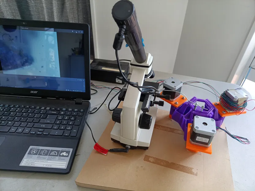 Mod Kính Hiển Vi OpenFlexure Để Lắp Động Cơ Bước NEMA17 - Image 1