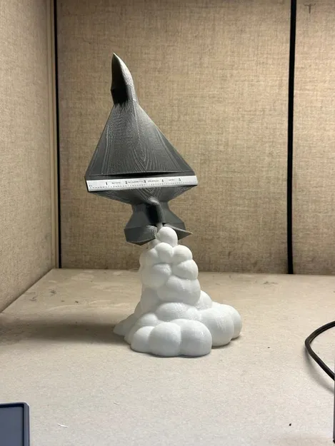 MÔ HÌNH BÀN ĐẨY JET CÓ ĐÁM MÂY KHÓI 2 MÓN - Image 2