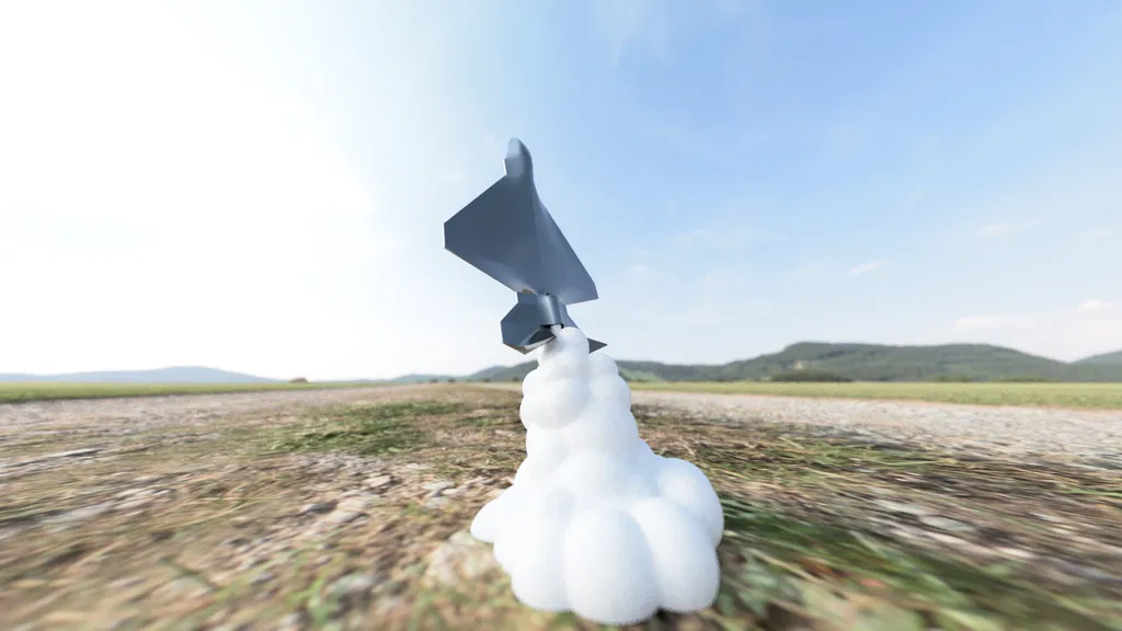 MÔ HÌNH BÀN ĐẨY JET CÓ ĐÁM MÂY KHÓI 2 MÓN - Image 6