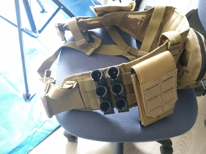 Giá đỡ đạn 12 gauge 3 viên, gắn MOLLE - Image 4
