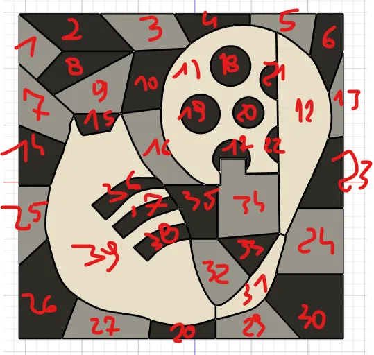 Khung Tranh Ghép Hình Mèo 29x29cm - Image 2