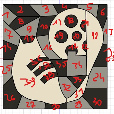 Khung Tranh Ghép Hình Mèo 29x29cm