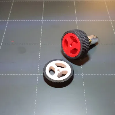 Bánh Đôi Cho Motor N20 (Hoặc Bất Kỳ Motor Trục D 3mm Nào)