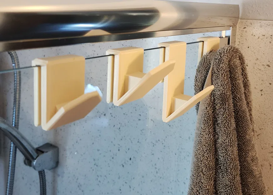 Móc Treo Khăn Cửa Kính 6/8/10mm - Không Cần Support - Image 1